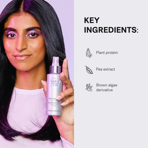 MONAT STUDIO ONE Heat Protectant Spray - 4.5 fl oz | Lightweight, Thermal Shield, Plant Protein & Algae Extract