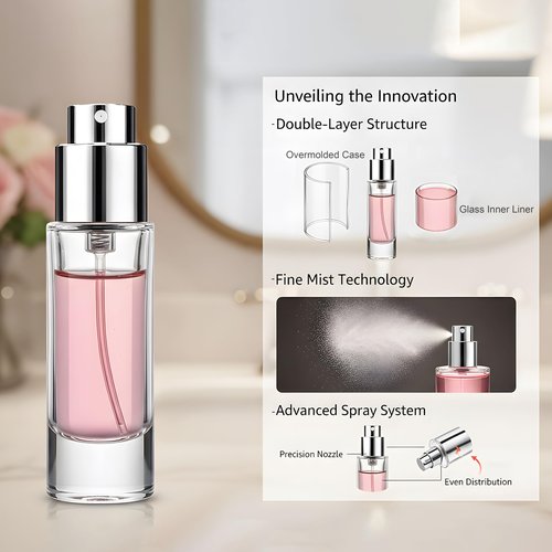 KIT TOWN 5ml Perfume Travel Refillable Bottle Perfume Atomizer, Travel Size Perfume Bottle,10pcs Glass Bayonet Mount Fragrance Atomizers for Trip, Leak-proof Cologne Sprayer Bottles
