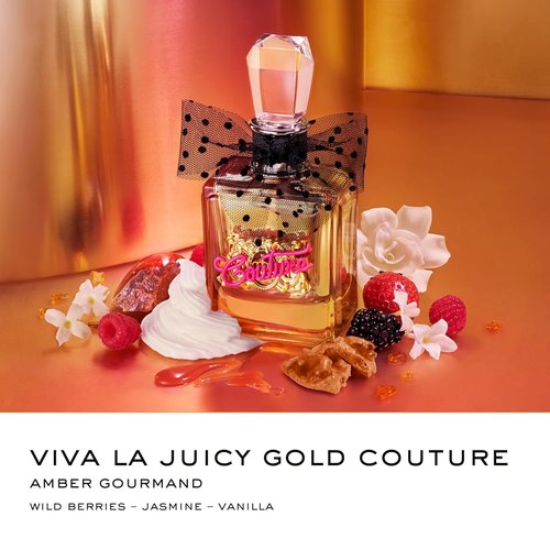 Juicy Couture Viva La Juicy Gold Eau De Parfum - Fruity Women's Perfume with Berry, Jasmine & Vanilla Cream, 3.4 oz