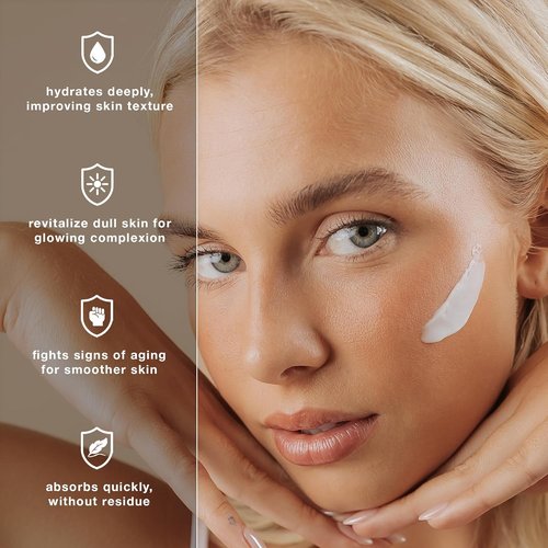 Hair Craft Co. Vitamin C Moisturizer - Brightening Face Cream for Radiance | 1.7oz - Anti-Aging & Hydrating for All Skin Types