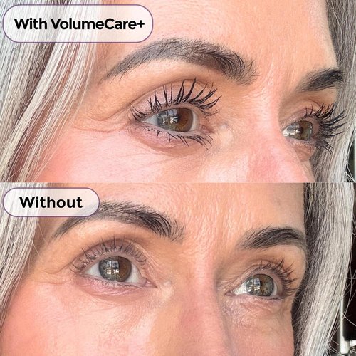 Rumi Cosmetiques VolumeCare+ Mascara | Extreme Length & Volume 2-in-1 Formula - Hypoallergenic, No Clumps, Natural Black