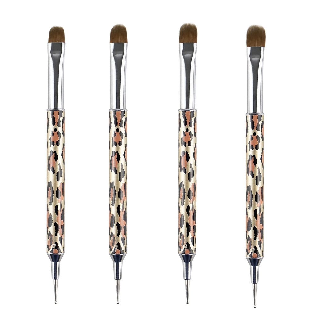 VONYA Kolinsky Acrylic French Tip Gel Nail Art Brush with Dotting Tool,For Professional Manicure Cuticle Clean up Nail Art Design. (Size16)