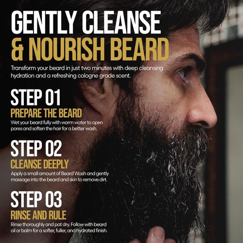 The Beard Struggle Radiance Beard Wash – Silver Collection, Alfheim’s Forests – Deep Clean & Hydrated Care – Beard Cleanser for Men (8 fl oz)
