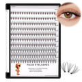 Bodermincer Large Tray 20D Cluster 0.07C,10 Lines,8-10-12-14mm Mixed,10-12-14-16mm Mixed,Natural Long Individual Flare Lashes Cluster False Eyelashes (10D 8-10-12-14mm Mixed)