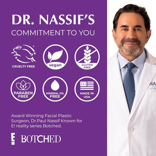NassifMD Glycolic Acid Face Wash - Hydrating Anti-Aging Cleanser for Even Skin Tone | 6 oz