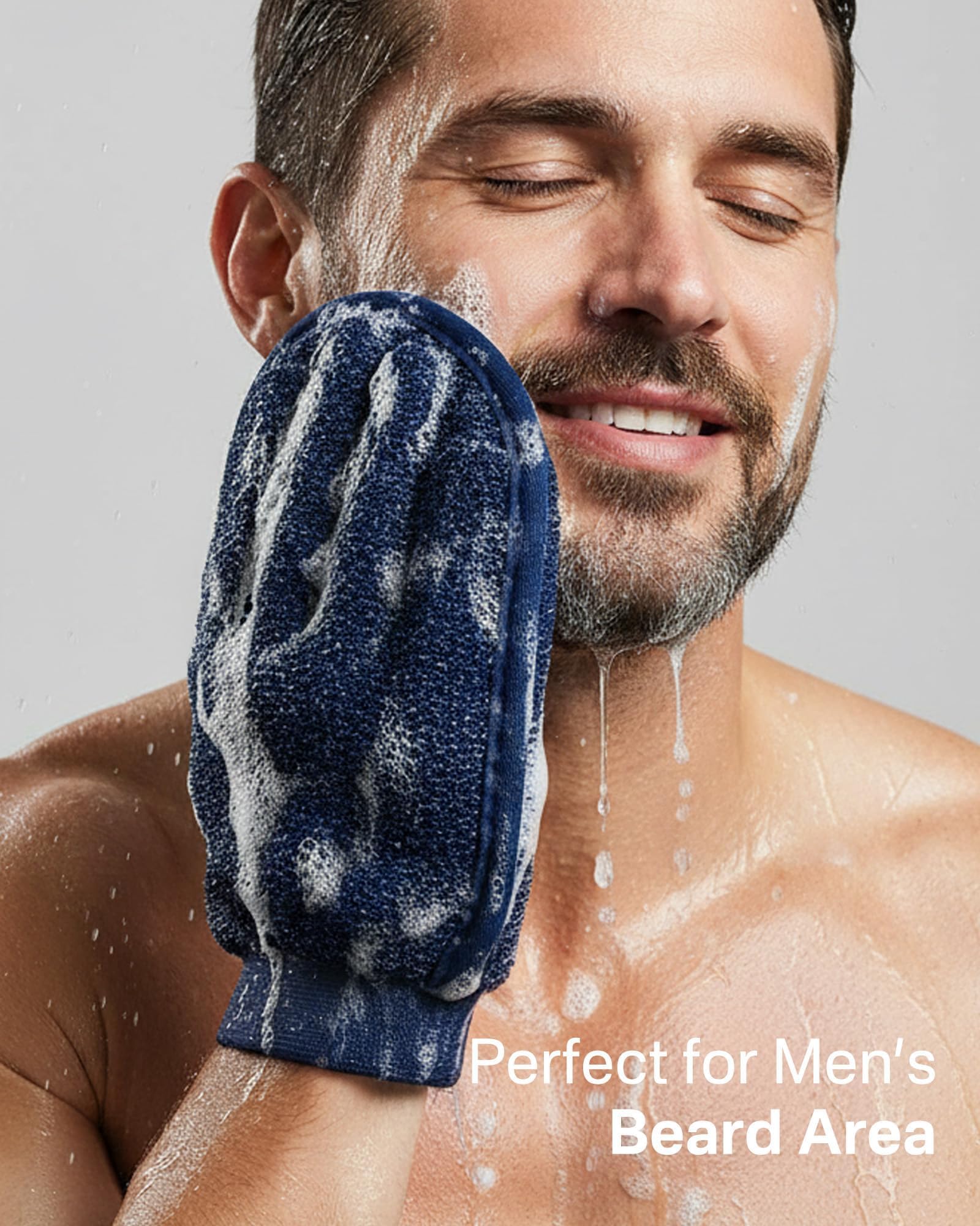 Yiclick Heavy Exfoliating Gloves, Exfoliating Body Scrubber Exfoliator, Korean Exfoliating Mitts for Dead Skin Remover, Body Scrub Mitt for Bath Shower, Exfoliate Gloves for Hand Leg Exfoliation