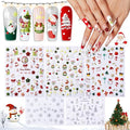 modelones Christmas Nail Stickers 3D Self-Adhesive nail decals Christmas Tree, Snowflakes, Santa Claus, Reindeer & Snowman, Winter Holiday Christmas DIY Nail Stickers for Women & Kids 5Pcs