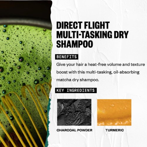 IGK DIRECT FLIGHT Matcha Dry Shampoo - Lightly Cleanses & Refreshes Hair | No White Residue | 6.3 Oz