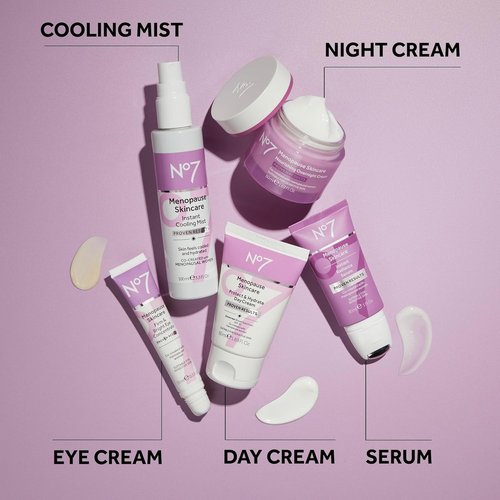 No7 Menopause Skincare Eye Concentrate - Revitalizing Cream for Dark Circles & Puffiness - 15 ml Cooling Roller
