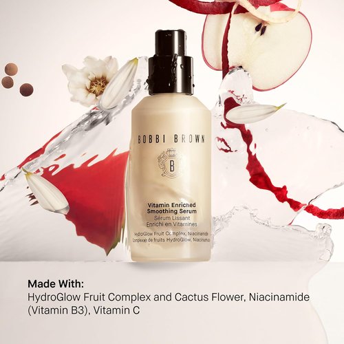 Bobbi Brown Vitamin Enriched Smoothing Serum - Hydrating Overnight Face Serum with Niacinamide & Vitamin C, 1 Fl Oz