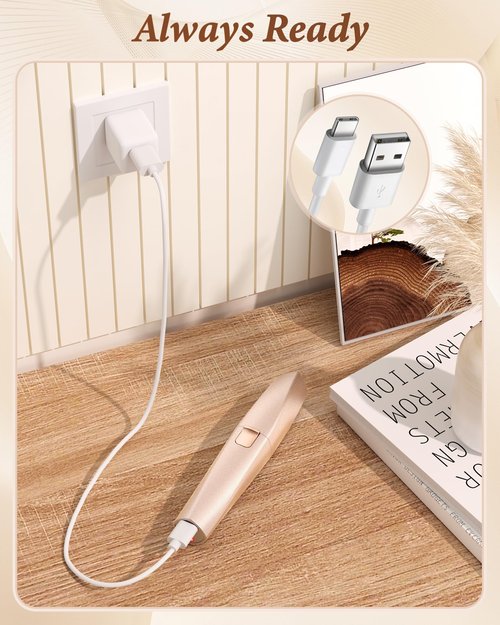 Eyebrow Trimmer Facial Hair Removal for Women: 2 in 1 Rechargeable Face Shaver and Eyebrow Razor - Painless Electric Hair Remover Device for Peach Fuzz Fine Hairs Upper Lip Chin