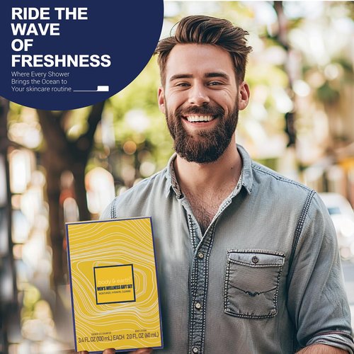 Skiennix Men's Gift Set - 3-Piece Fresh Ocean Scent Collection | Perfect for Birthdays & Father's Day