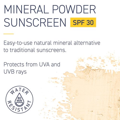 Brush On Block SPF 30 Mineral Powder Sunscreen - New Formula with Niacinamide & Vitamin C | Translucent, Water-Resistant, Reef Friendly