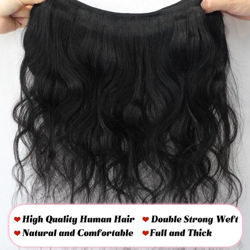 KAITHLYPO 22 Inch Body Wave Bundles Human Hair 12A 100% Unprocessed Brazilian Virgin 1 Bundle for Women Weave Quick Human Hair Bundles Body Wave