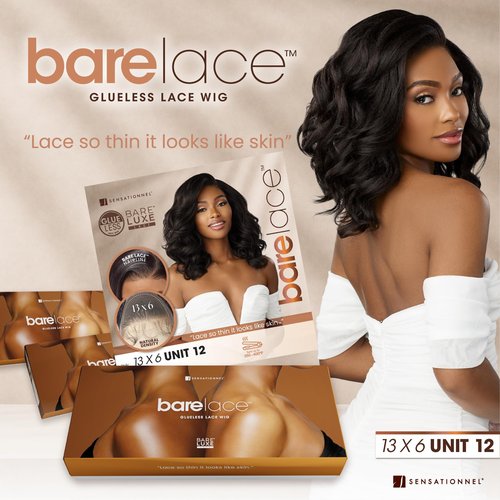 Sensationnel Bare Lace 13X6 Wigs - Unit 12 Lacefrontal Glueless Synthetic 180 Degree Preplucked Hairline (CARAMELBLONDE)