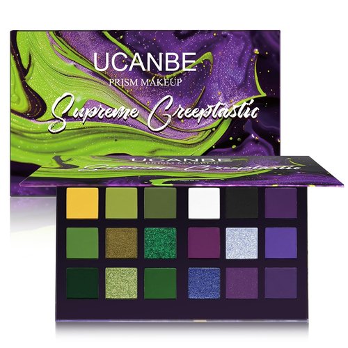 Skiennix Goth Eyeshadow Palette - 18 Colors Matte & Shimmer for Halloween & Cosplay | Bright & Dark Shades