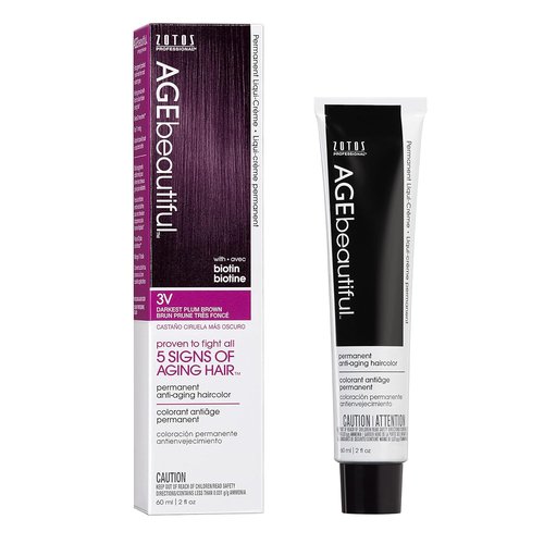 AGE Beautiful Permanent Hair Color Dye - 100% Gray Coverage & Anti-Aging Formula | Biotin for Thicker, Fuller Hair
