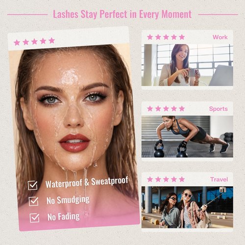 CALAILIS Lash Cluster Glue, Strong Hold Long Lasting 4+ Weeks Cluster Lash Glue Waterproof Semi-Permanent Eyelash Extension Adhesive Open Eyes for Professional Use (5ml)
