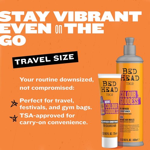 Bed Head by TIGI Colour Goddess Conditioner - Oil Infused Formula for Color Treated Hair, 2.53 fl oz