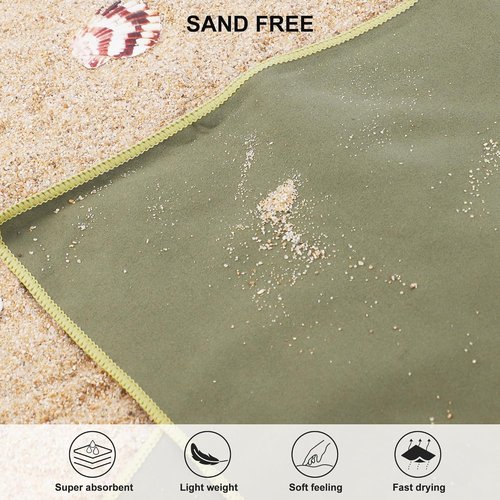 Rainleaf Microfiber Towel - Quick Dry, Super Absorbent, Ultra Compact | Ideal for Travel, Gym, Camping, Beach