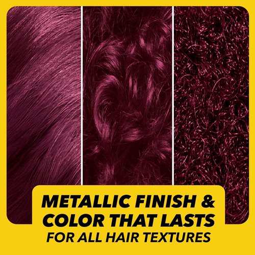 Got2b Metallics Permanent Hair Dye - Dark Ruby M68 | Metallic-Shine Booster for Cool, Shimmering Color, Lasts Up to 30 Washes, 1 Kit