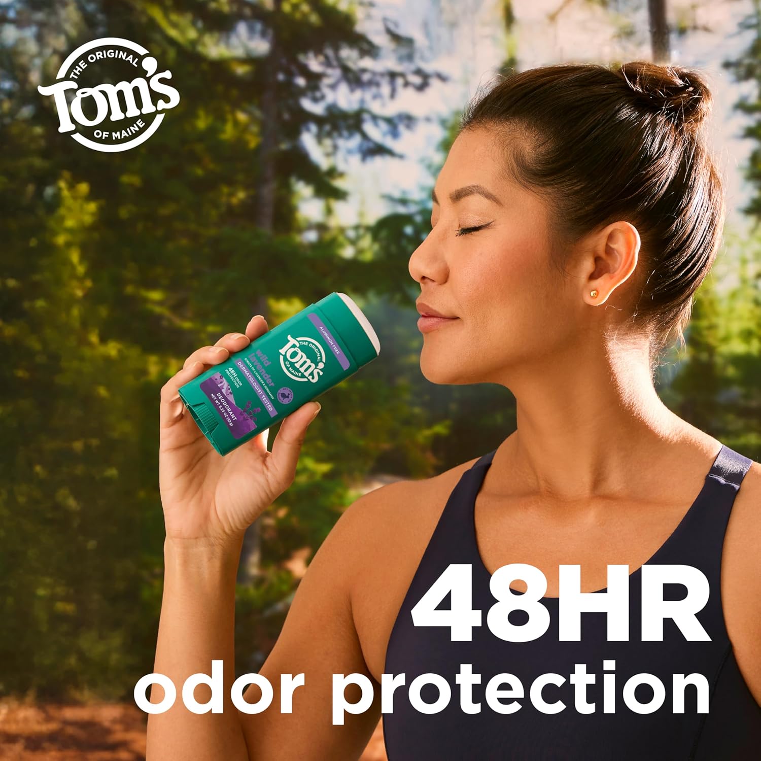 Tom’s of Maine Wild Lavender Natural Deodorant - Aluminum Free, 48-Hour Odor Protection | 3.25 oz (2 Pack)