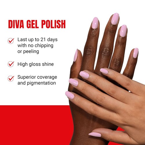 DND Diva Gel Polish Set - First Class Collection | UV/LED Gel & Air Dry Chip-Free Duo, 0.5 Fl Oz Each