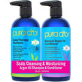 PURA D'OR Scalp Therapy Shampoo & Conditioner Set - Hydrate & Nourish Dry, Itchy Scalp | 16oz x 2, All Hair Types