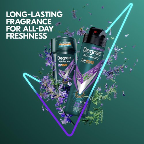 Degree Men Advanced Antiperspirant Deodorant Dry Spray Deep Cedar & Lavender 3 Count 72-Hour Sweat and Odor Protection Deodorant for Men With Body Heat Activated Technology 3.8 oz