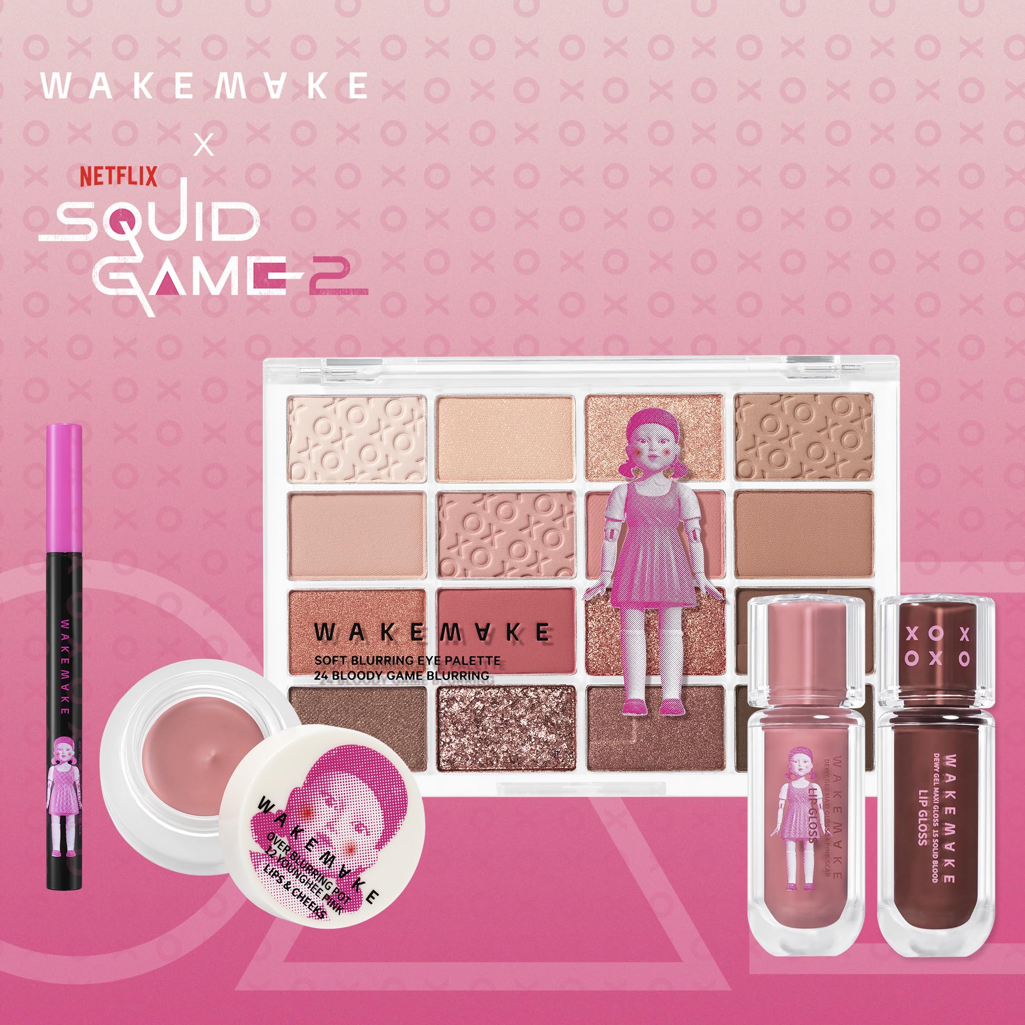 WAKEMAKE WM X Netflix Squid Game Get Ready with Younghee Make up Set | Korean Make Up Set