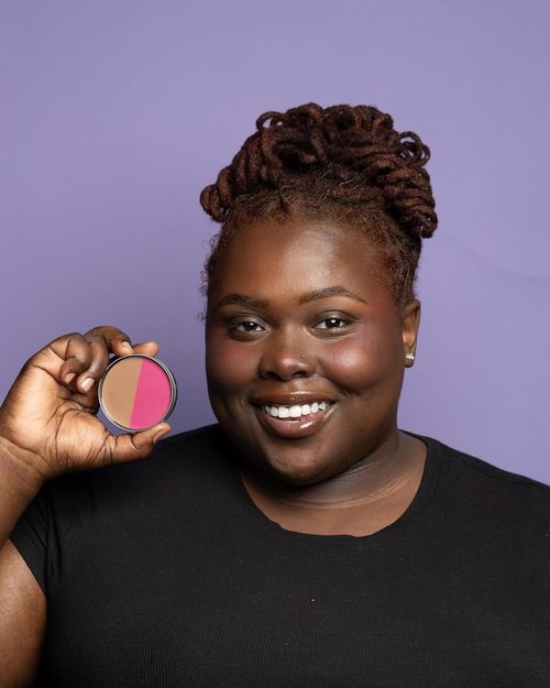 Cheekbone Balance Deep Blush/Bronzer - Talc-Free Multi-Use Compact with Soft-Matte Finish | 0.38 oz, Vegan & Cruelty-Free