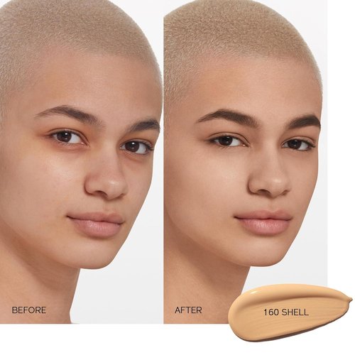 Shiseido Synchro Skin Foundation SPF 30 - Medium-to-Full Coverage, Natural Finish - 30 mL Shell 160