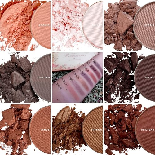 Honeybee Gardens Nude Renaissance Eye Shadow Palette - 8 Highly Pigmented Neutral Shades | Vegan & Talc-Free, 1.3g Each