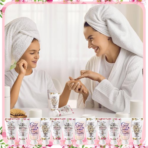 24 Pcs Christian Hand Cream Bulk Gifts for Women Bible Verse Mini Hand Lotion Scripture Travel Lotion for Dry Cracked Christian Religious Gifts Bulk for Mom Women Teacher Wedding Favors (Cross Style)