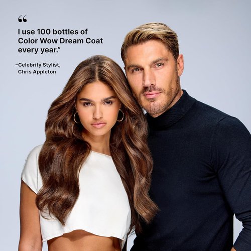 COLOR WOW Dream Coat Anti-Humidity Treatment Spray - Award-Winning Anti-Frizz Hair Smoothing Spray for Glassy Shine, Lasts 3-4 Washes