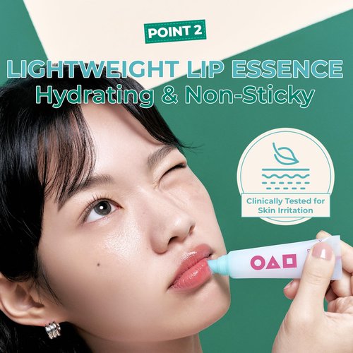 BRING GREEN Bamboo Hyaluronic Lip Essence 11g x 2, Hydrating Lip Serum for Dry Lips Double Set