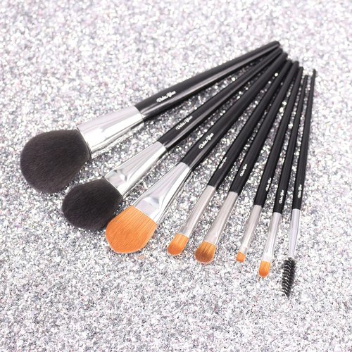 Vela.Yue Makeup Brushes Set 8pcs Soft Synthetic Powder Foundation Blush Concealer Eyeshadow EyeLiner Eyelash Eyebrow Lip Gloss Professional Beauty Tools Kit