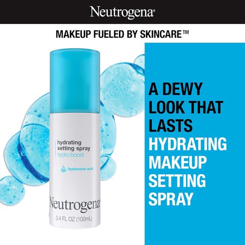 Neutrogena Hydro Boost Setting Spray - Hydrating Formula with Hyaluronic Acid for Smooth, Dewy Skin | 3.4 fl. oz