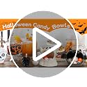 Halloween Ceramic Candy Bowls Set - Ghost & Bat Treat Holders