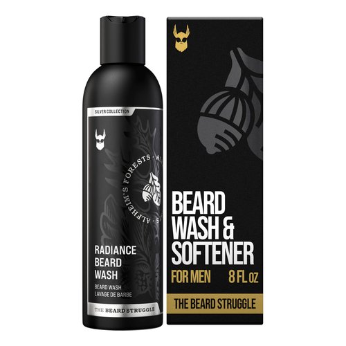 The Beard Struggle Radiance Beard Wash – Silver Collection, Alfheim’s Forests – Deep Clean & Hydrated Care – Beard Cleanser for Men (8 fl oz)