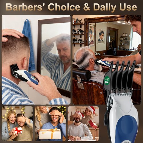 Clipper Guards Set, 4 Pack 1.25", 1.5", 1.75", 2" Compatible with Most Wahl Clippers, Black Replacement Guides