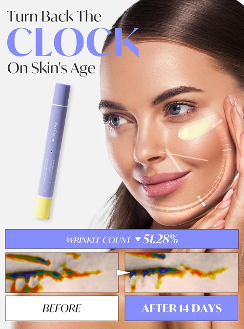 HERBLOOM Bakuchiol Night Care Eye Cream - Dual Vita Formula with Tinted Day Concealer | 0.54 Fl Oz for Dark Circles & Fine Lines