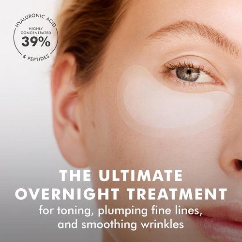 Skyn ICELAND Microneedle Under Eye Patches - 39% Hyaluronic Acid & Peptides for Fine Lines | Vegan, 1 Pair