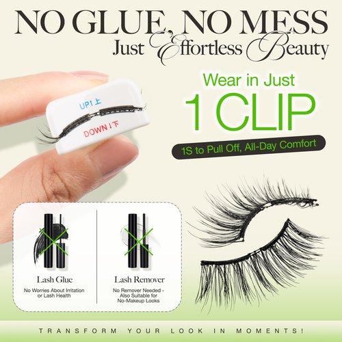 LASHVIEW Upgrade Soft Magnetic Eyelashes with Applicator, Reusable Magnetic Lashes Natural Look, No Glue Needed, Windproof & Waterproof for All-Day Comfort (L01)