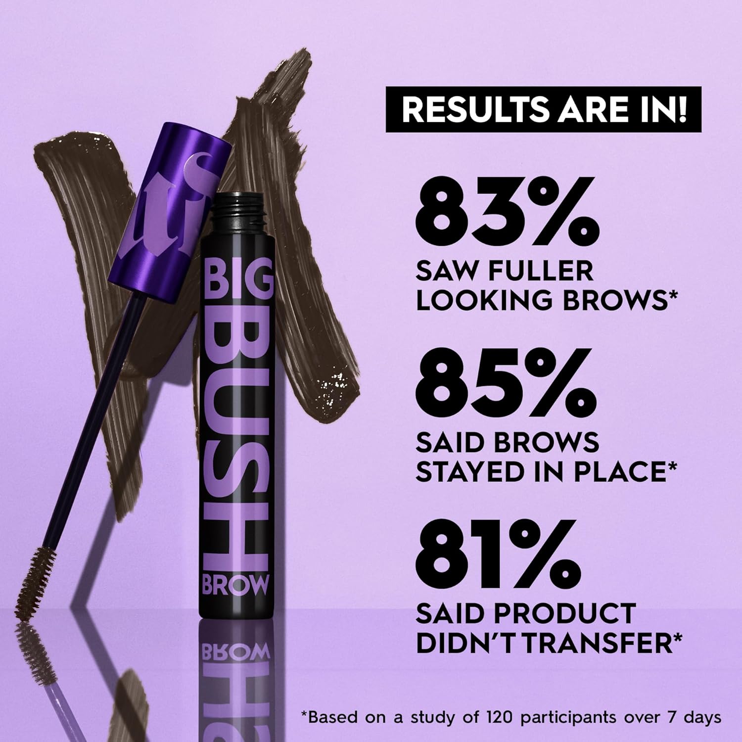 Urban Decay Big Bush Volumizing Tinted Eyebrow Gel - Waterproof, Smudge-Resistant, 24 HR Hold, Vegan - 0.19 fl oz