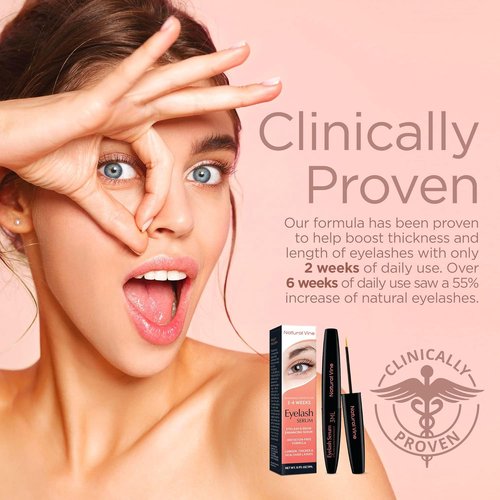 Skiennix Natural Vine Eyelash Growth Serum - Advanced Formula for Longer, Fuller Lashes | Vegan & Cruelty-Free, 3mL
