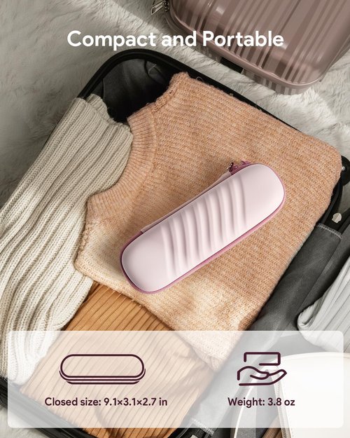 Electric Toothbrush Case for Oral-B Pro/iO/Philips Sonicare, Waterproof Traveling Toothbrush Storage Bag with Mesh Pocket Covers Protection (Pink)