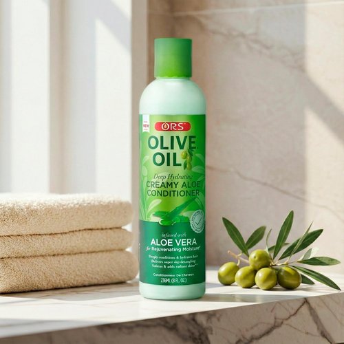 ORS Olive Oil Conditioner - Deep Hydrating Aloe Vera Formula for Moisture & Shine | 8 Ounces