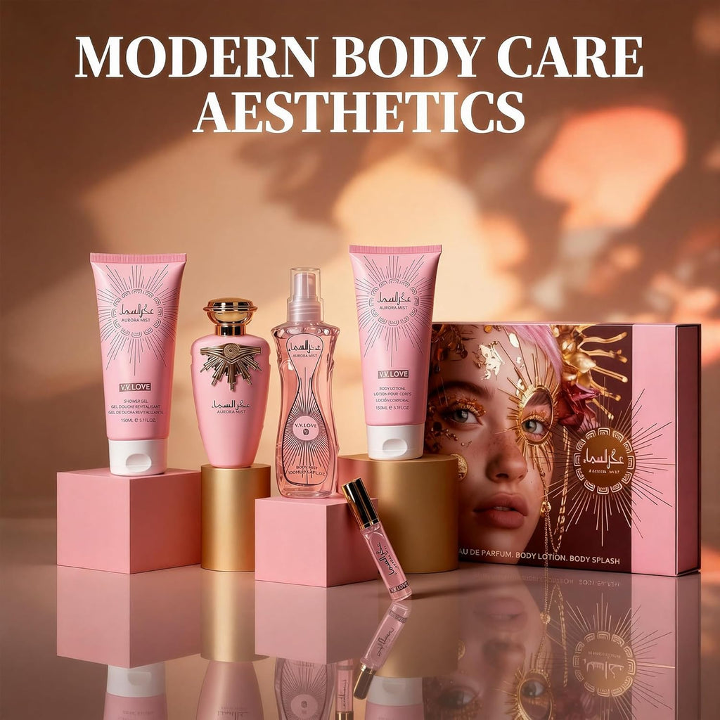 A CENTER Aurora Mist Luxury Perfume Gift Set for Women - Eau de Parfum Spray & Body Care Essentials (5PCS)