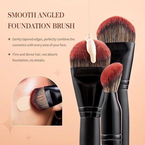 Jessup Makeup Brushes Set - Premium Synthetic 21-Piece Brush Set for Foundation, Eyeshadow & More | Black